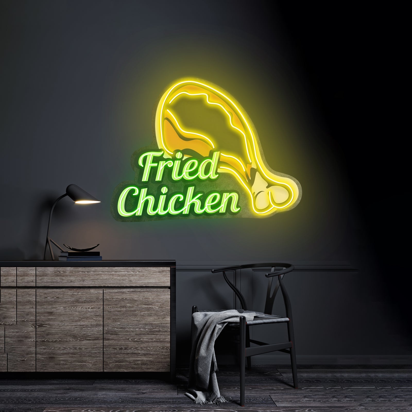 Fried Chicken Custom Led Signs Artwork For Sale