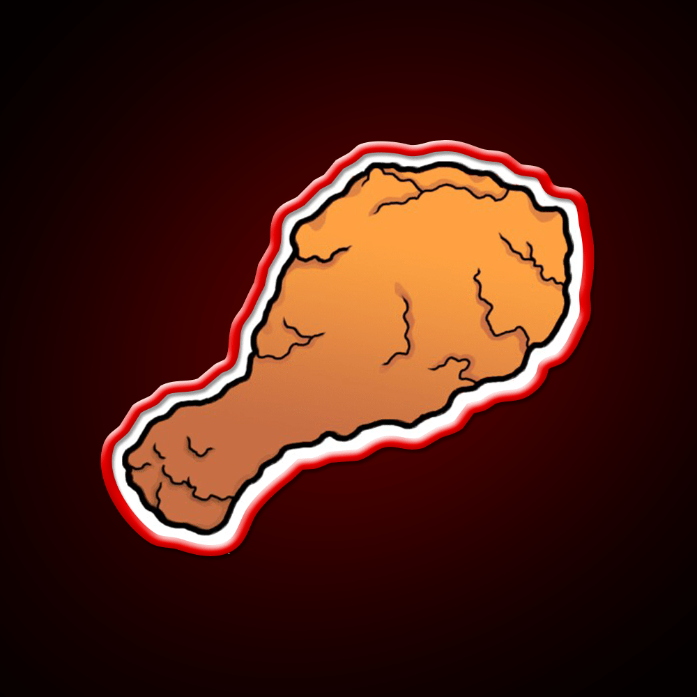 Fried Chicken Fast Food Led Neon Sign For Burger Place Rgb Color - Shineneon