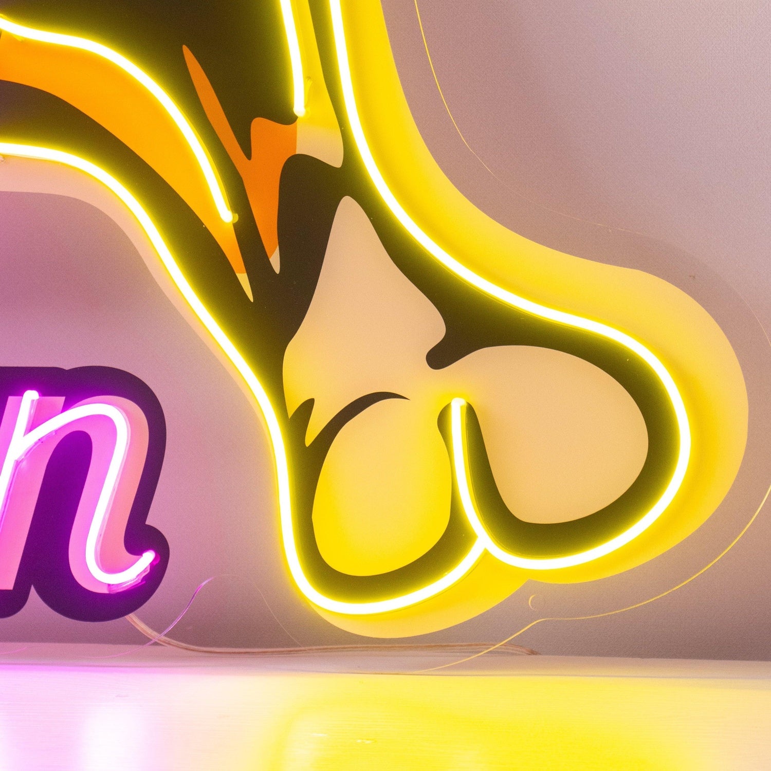 Fried Chicken Multicolor Uv Printed Led Neon Sign For Restaurant Fast Food Decor | Shineneon