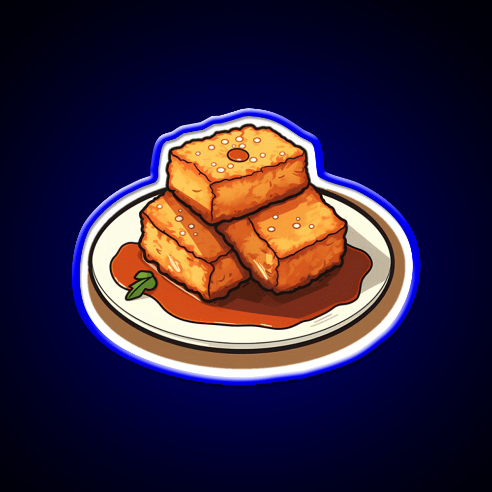 Fried Tofu Snack Food Led Neon Sign Rgb Color - Shineneon