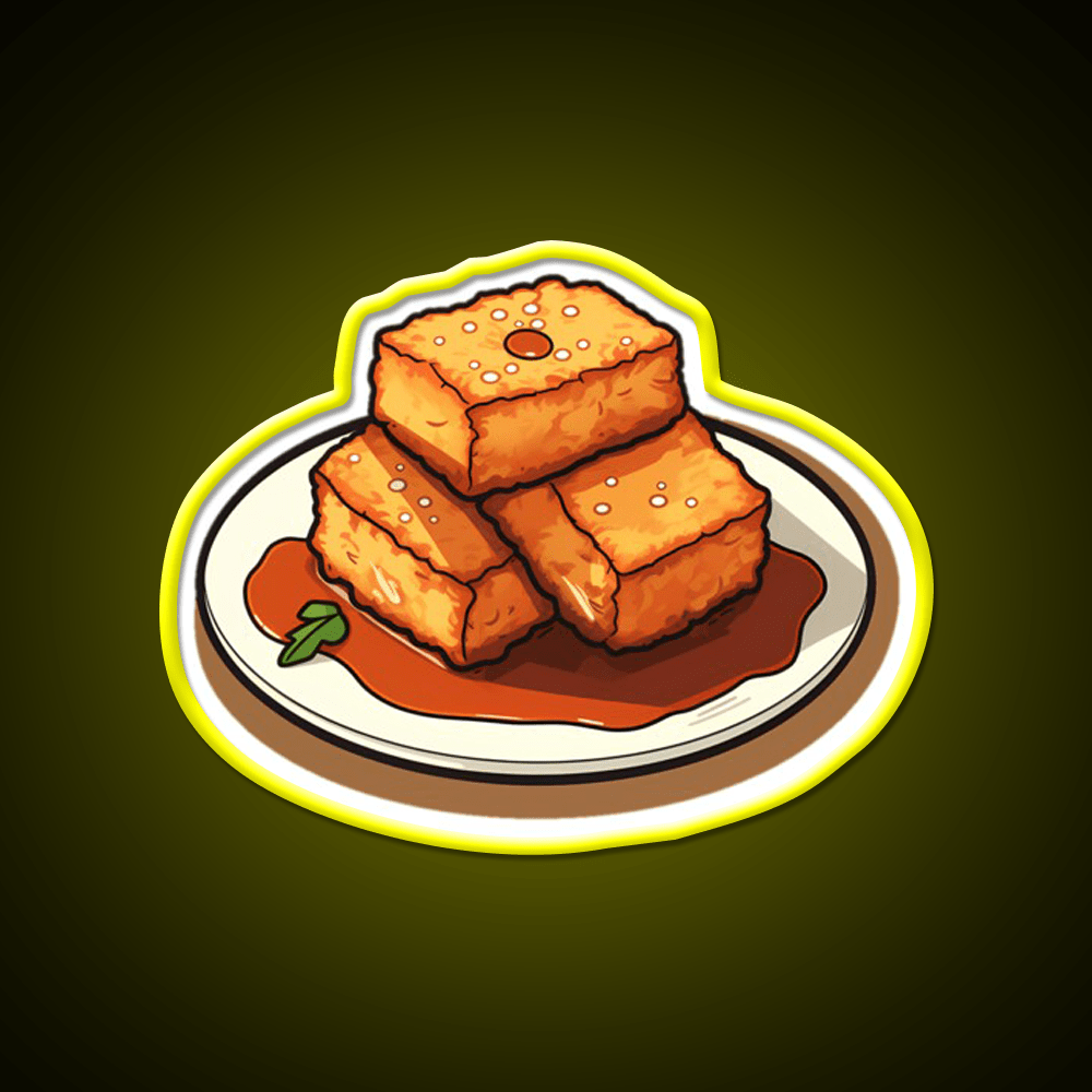 Fried Tofu Snack Food Led Neon Sign Rgb Color - Shineneon