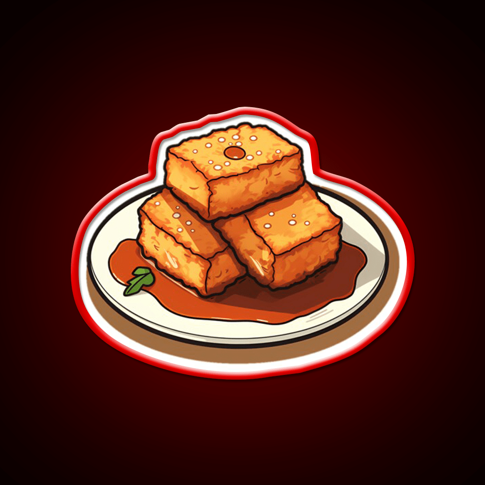 Fried Tofu Snack Food Led Neon Sign Rgb Color - Shineneon