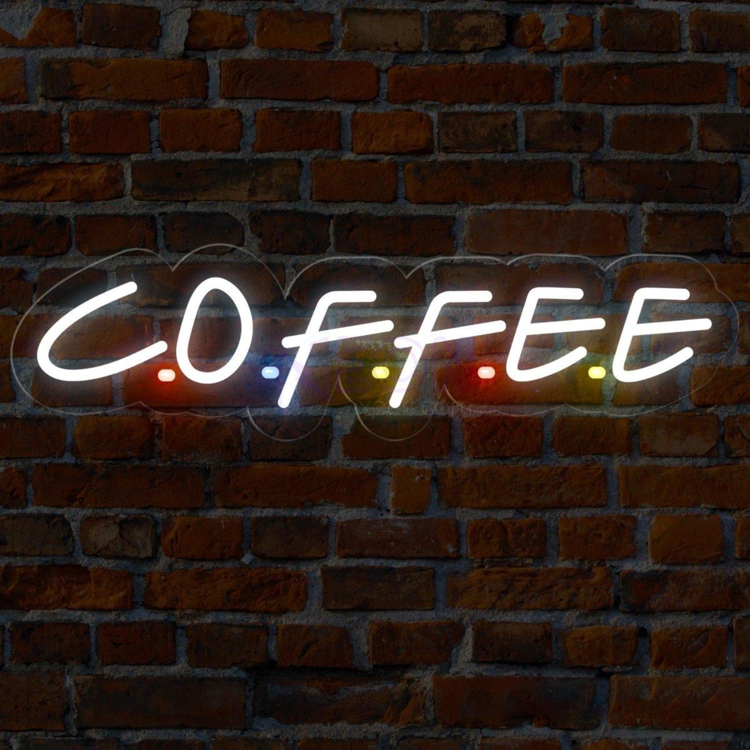 Friends Coffee Led Neon Sign With Colorful Accents For Modern Cafe Decor | Shineneon