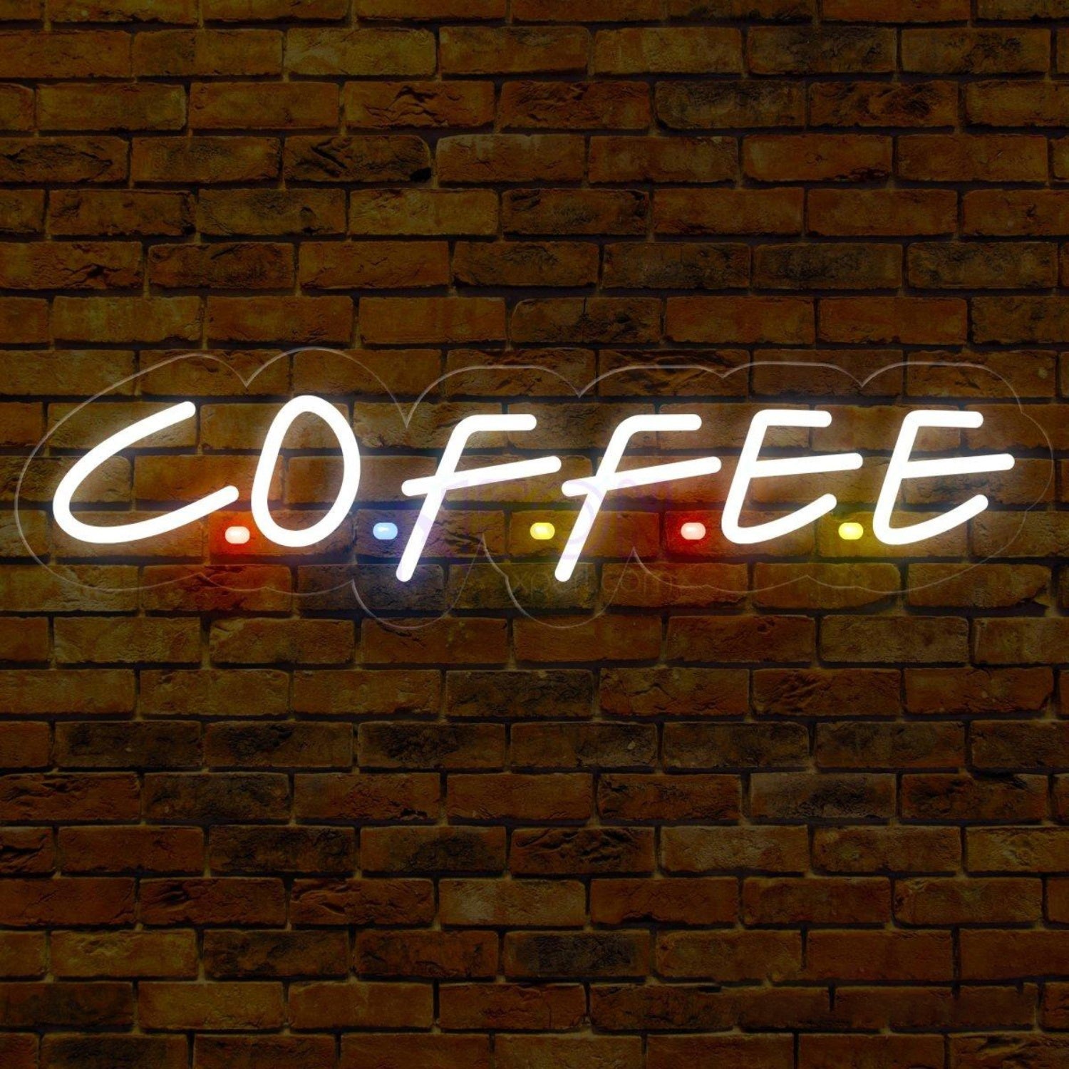 Friends Coffee Led Neon Sign With Colorful Accents For Modern Cafe Decor | Shineneon
