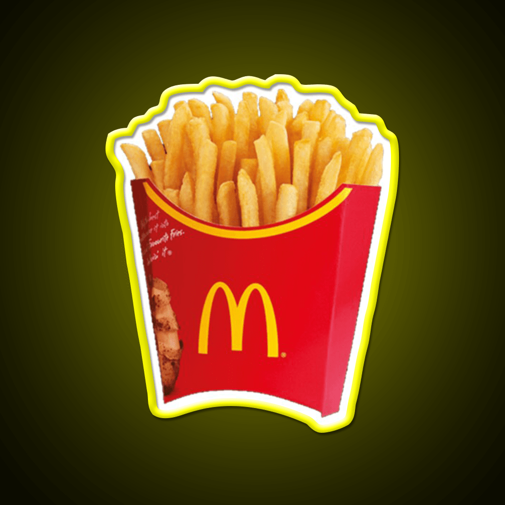 Fries Fast Food Led Neon Sign For Burger Place Open Food Sign Rgb Color - Shineneon