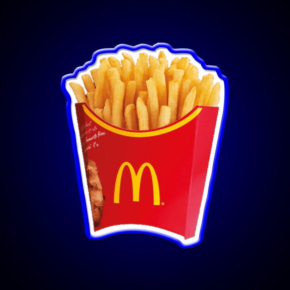 Fries Fast Food Led Neon Sign For Burger Place Open Food Sign Rgb Color - Shineneon