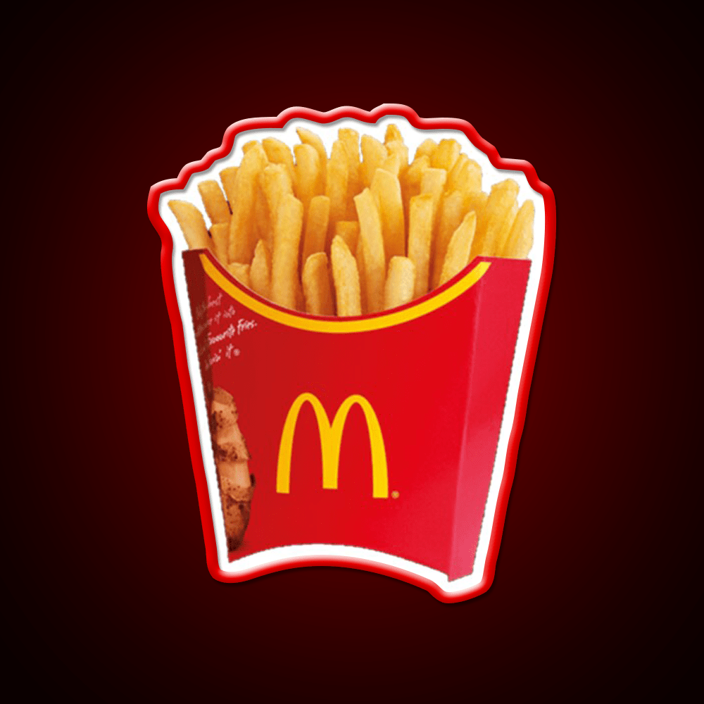 Fries Fast Food Led Neon Sign For Burger Place Open Food Sign Rgb Color - Shineneon