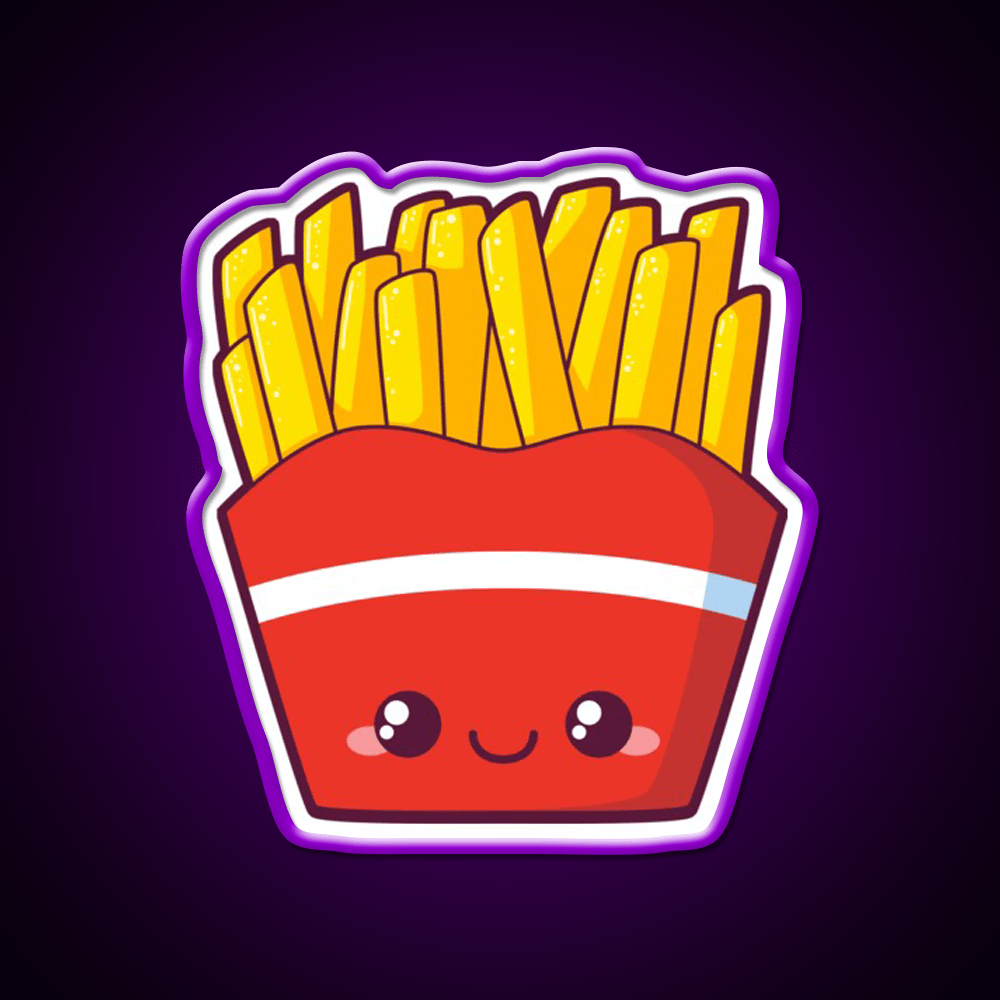Fries Fast Food Led Neon Sign For Burger Place Restaurant Neon Sign Rgb Color - Shineneon