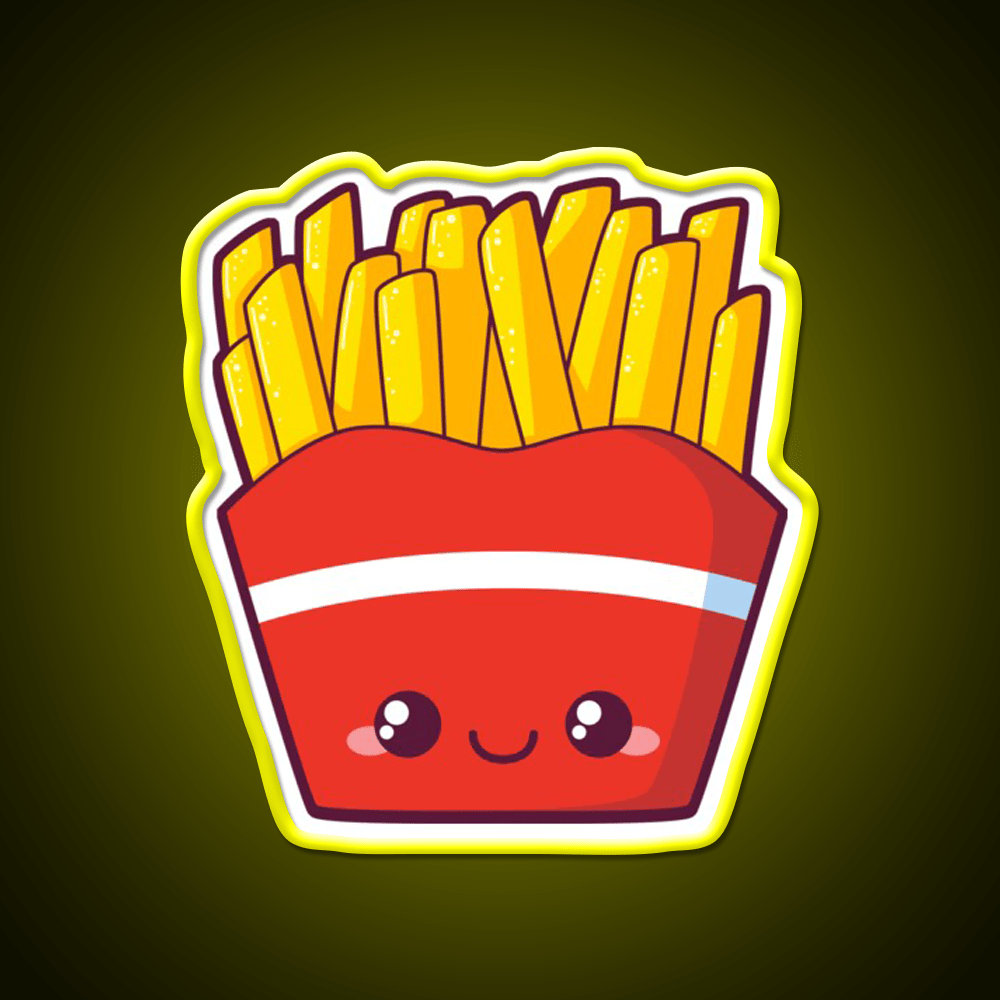 Fries Fast Food Led Neon Sign For Burger Place Restaurant Neon Sign Rgb Color - Shineneon