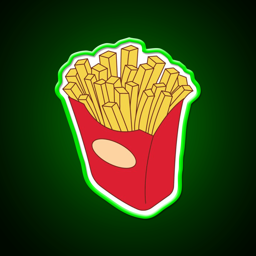 Fries Fast Food Led Neon Sign For Burger Place Wall Art Rgb Color - Shineneon
