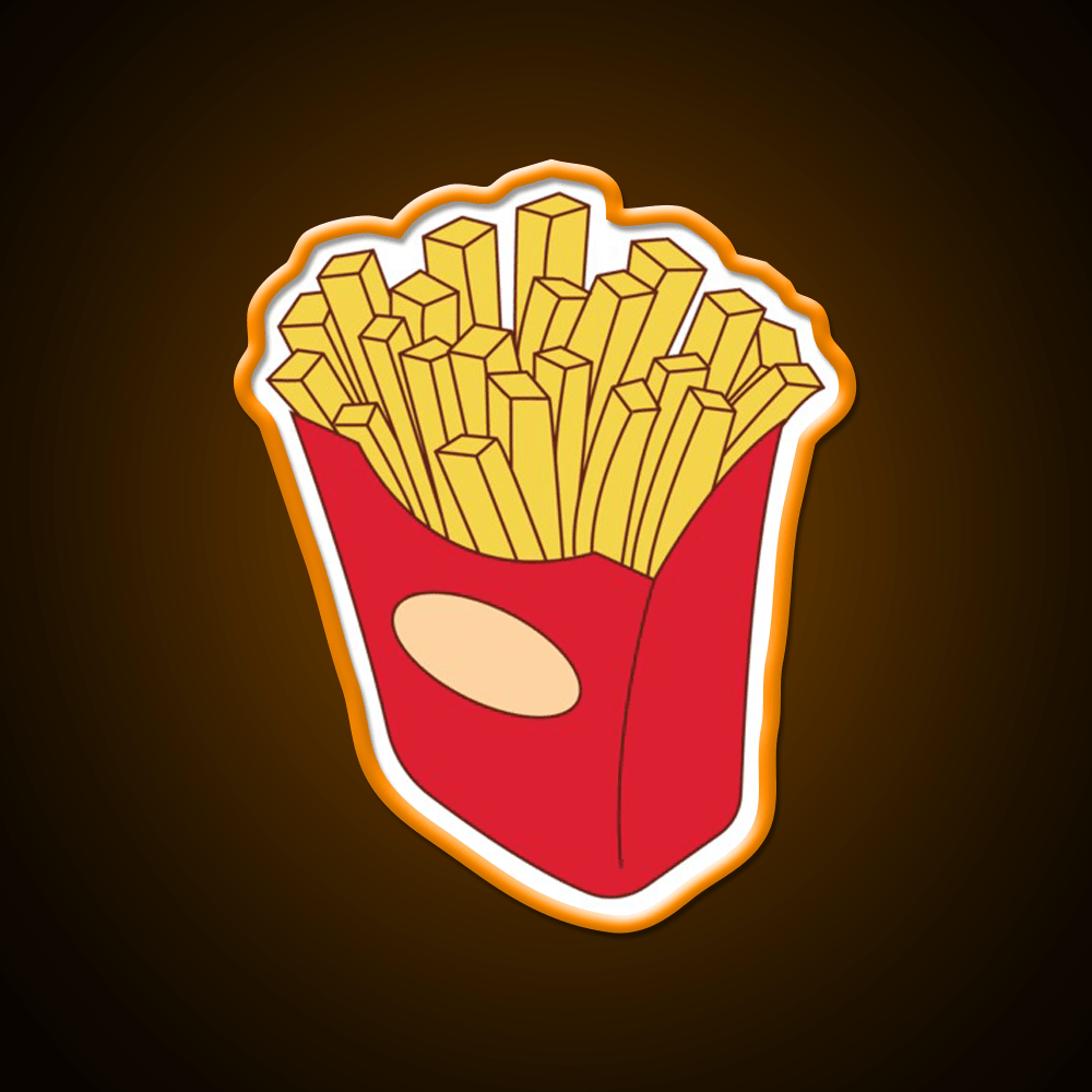 Fries Fast Food Led Neon Sign For Burger Place Wall Art Rgb Color - Shineneon