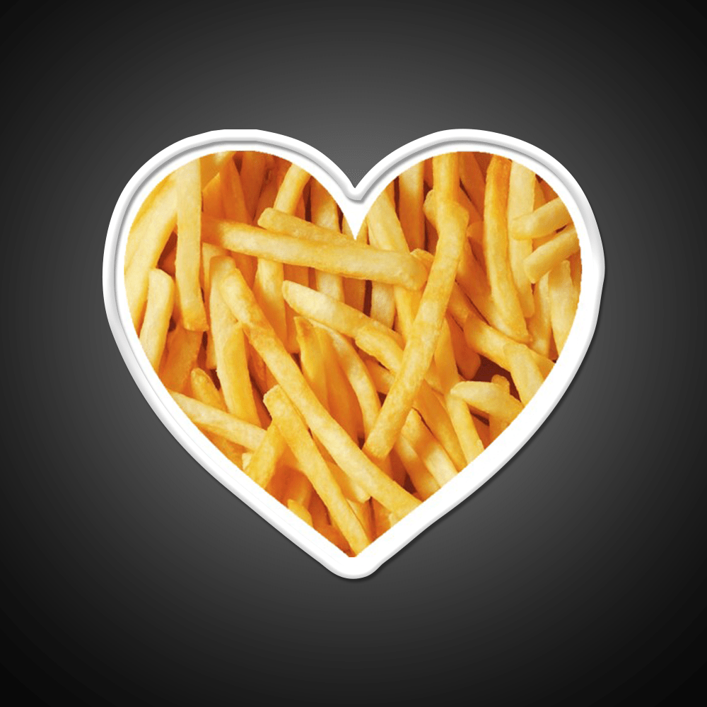 Fries Love Fast Food Led Neon Sign For Burger Place Rgb Color - Shineneon