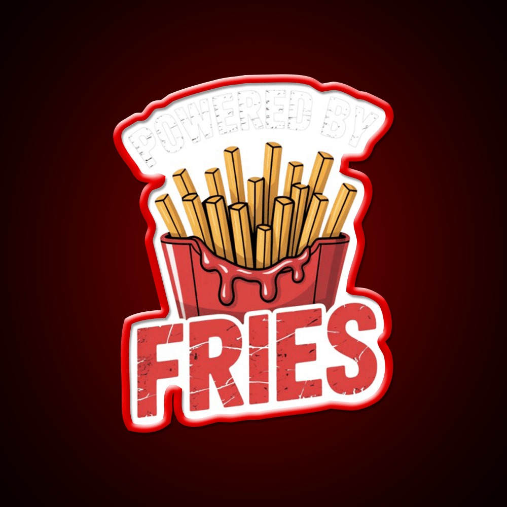Fries Lovers French Fries Fast Food Led Neon Sign For Burger Place Rgb Color - Shineneon
