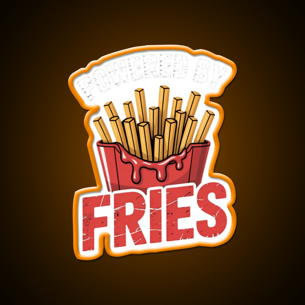 Fries Lovers French Fries Fast Food Led Neon Sign For Burger Place Rgb Color - Shineneon