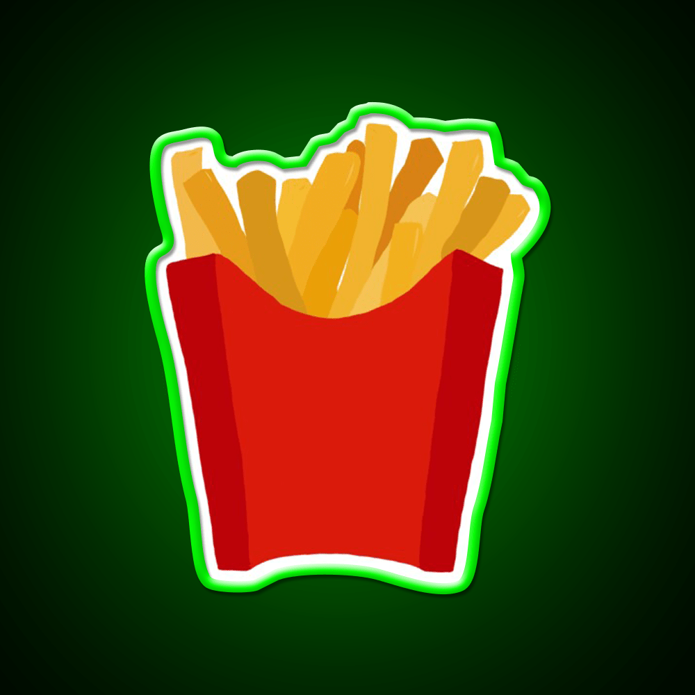 Fries Over Everything Fast Food Led Neon Sign For Burger Place Rgb Color - Shineneon