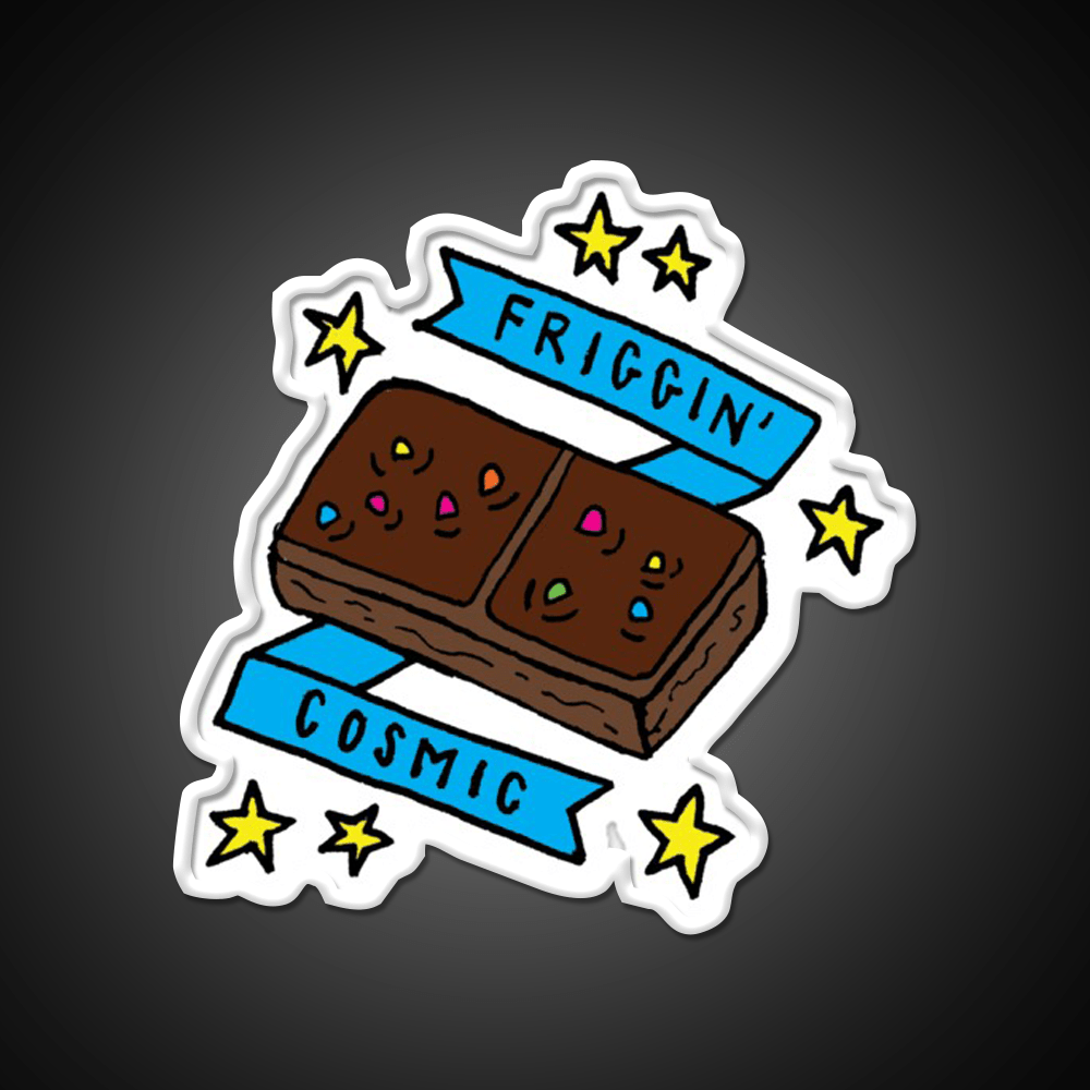 Friggin Cosmic Brownie Snack Food Led Neon Sign Rgb Color - Shineneon