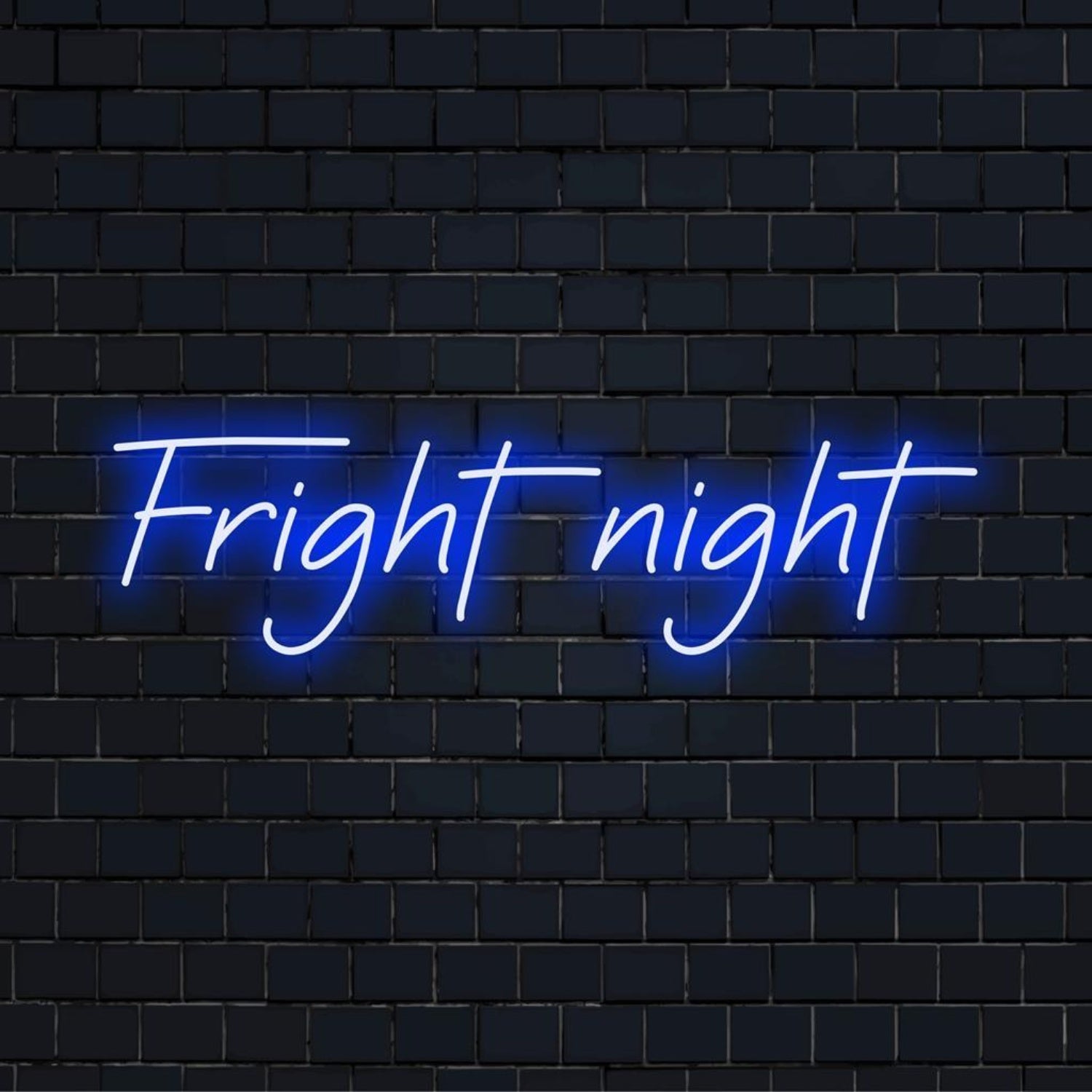 Fright Night Glowing Blue Led Neon Sign For Haunted Party Bar Decor | Shineneon