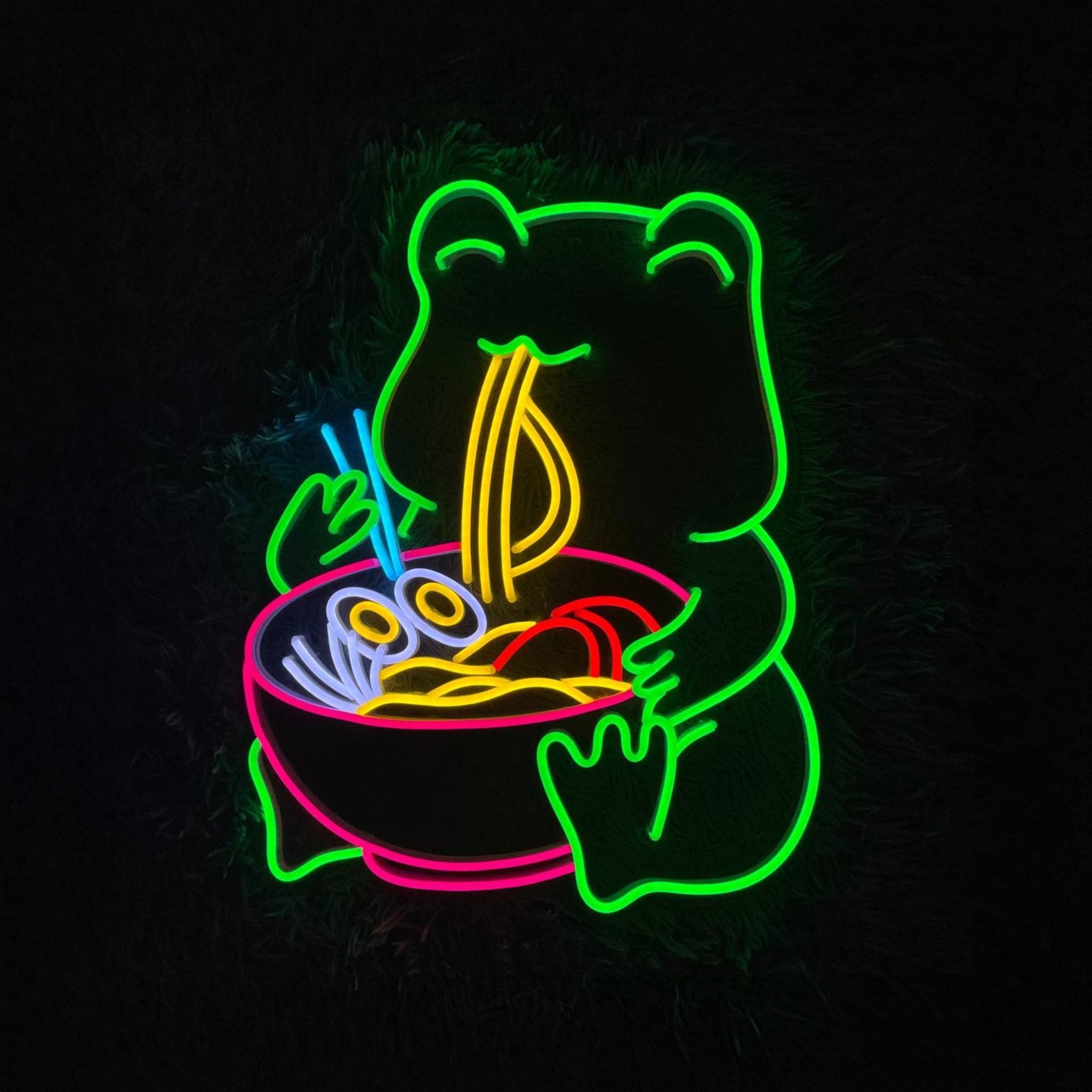 Frog Eating Ramen Neon Sign - Shineneon