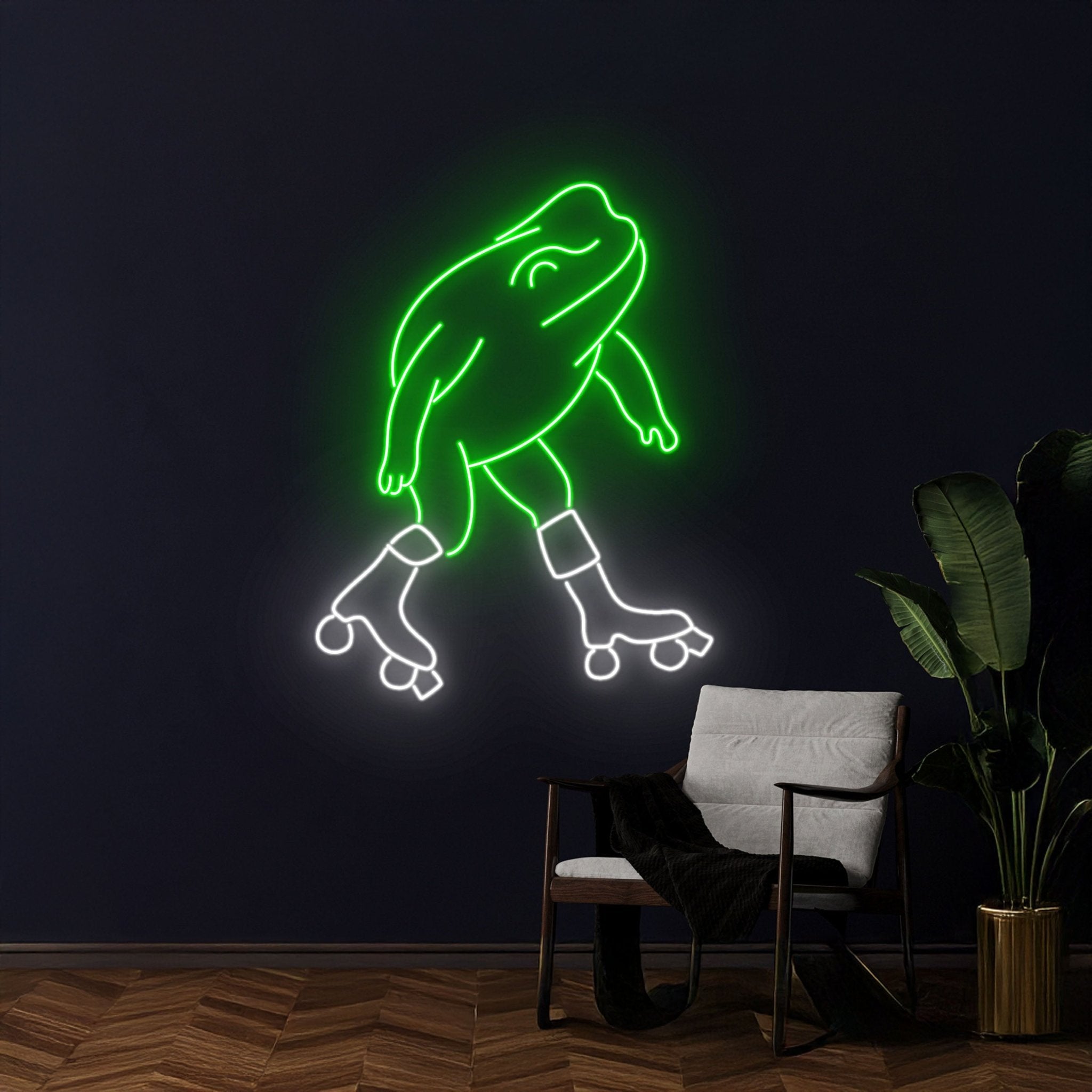 Frog Roller Skating Neon Sign - Shineneon