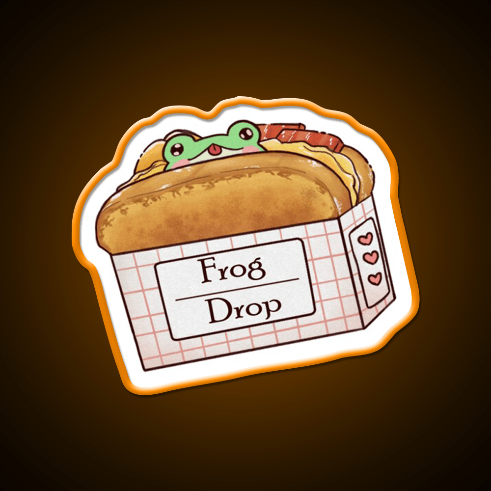 Frog Sandwhich Snack Food Led Neon Sign Rgb Color - Shineneon