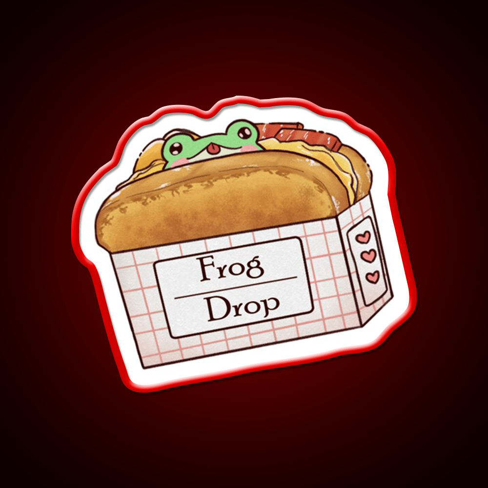 Frog Sandwhich Snack Food Led Neon Sign Rgb Color - Shineneon