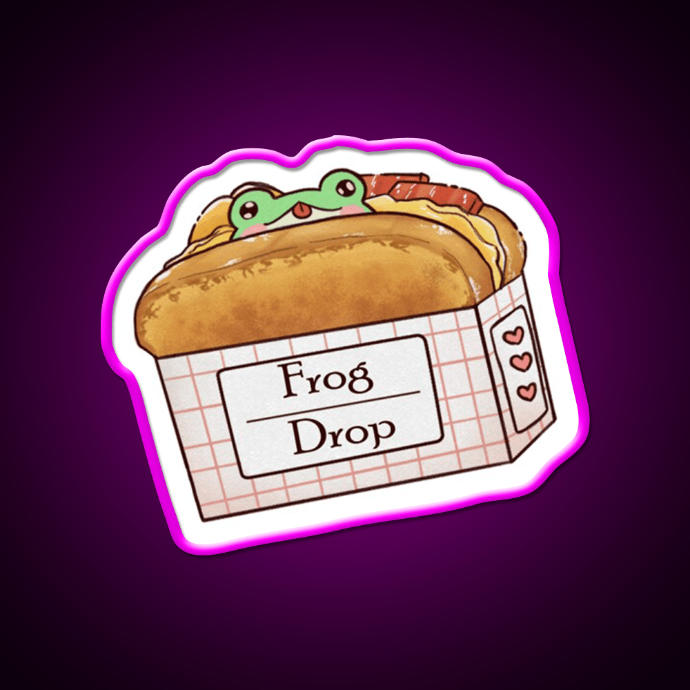 Frog Sandwhich Snack Food Led Neon Sign Rgb Color - Shineneon