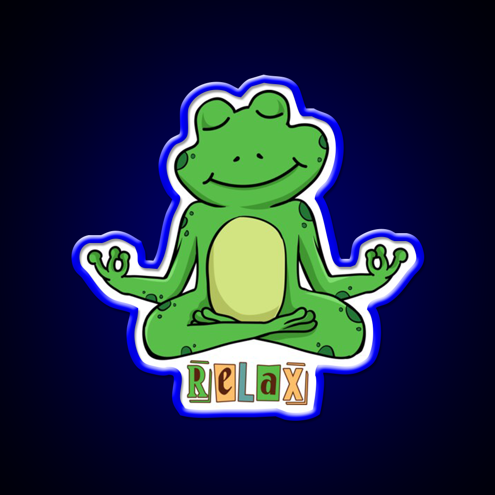 Frog Yoga Led Neon Sign For Wellness Space Rgb Color