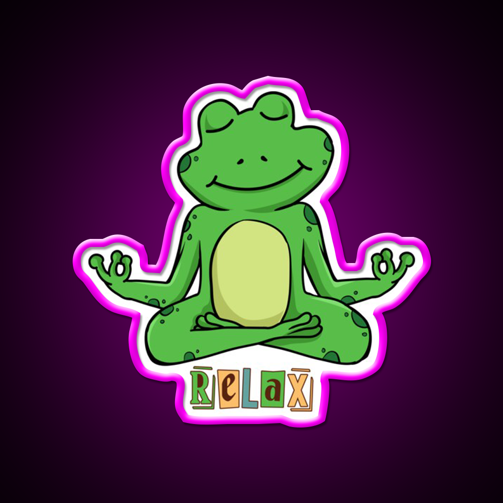 Frog Yoga Led Neon Sign For Wellness Space Rgb Color
