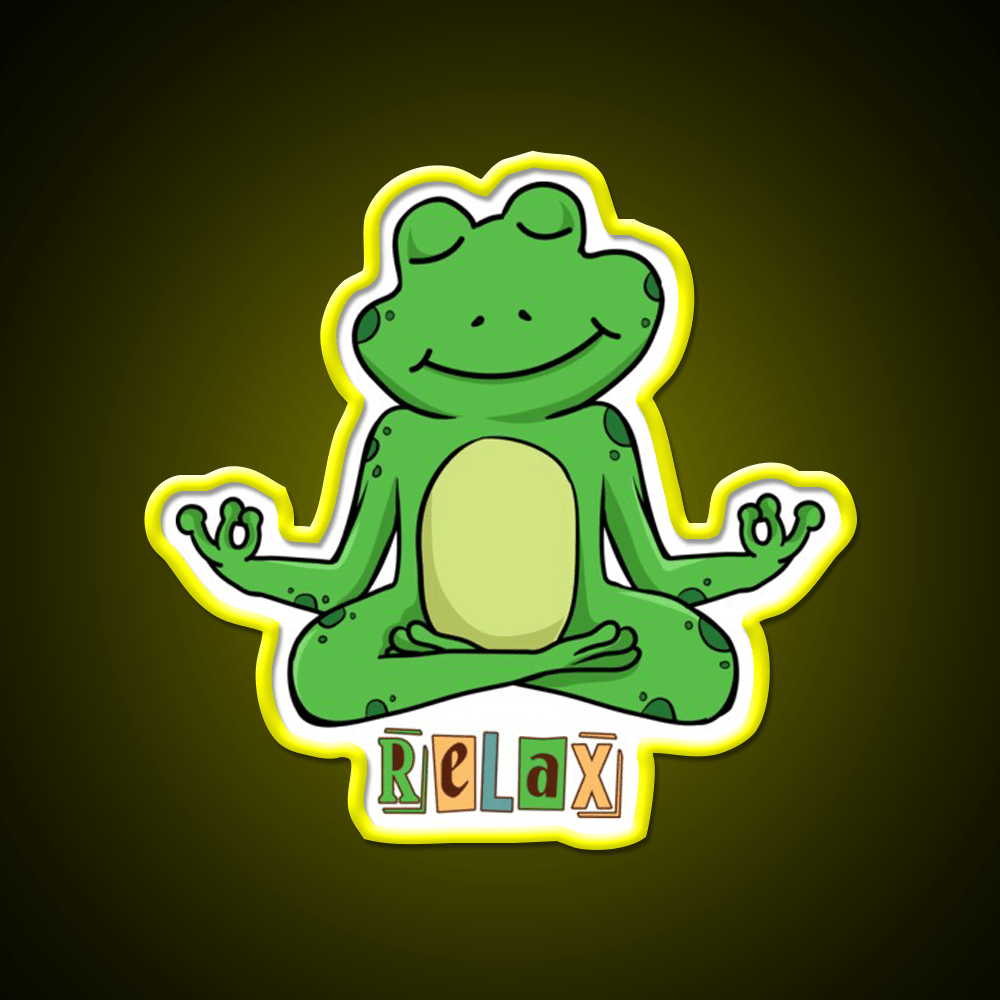 Frog Yoga Led Neon Sign For Wellness Space Rgb Color - Shineneon