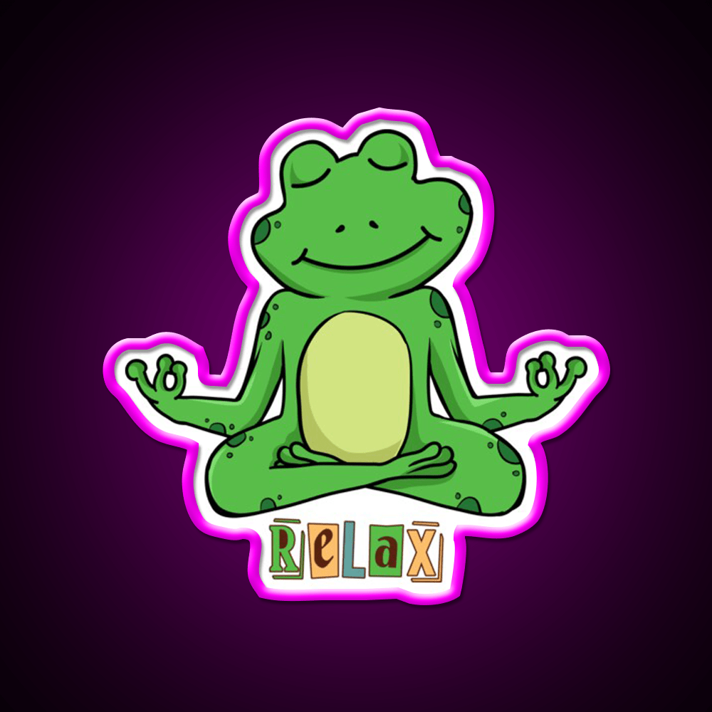 Frog Yoga Led Neon Sign For Wellness Space Rgb Color - Shineneon