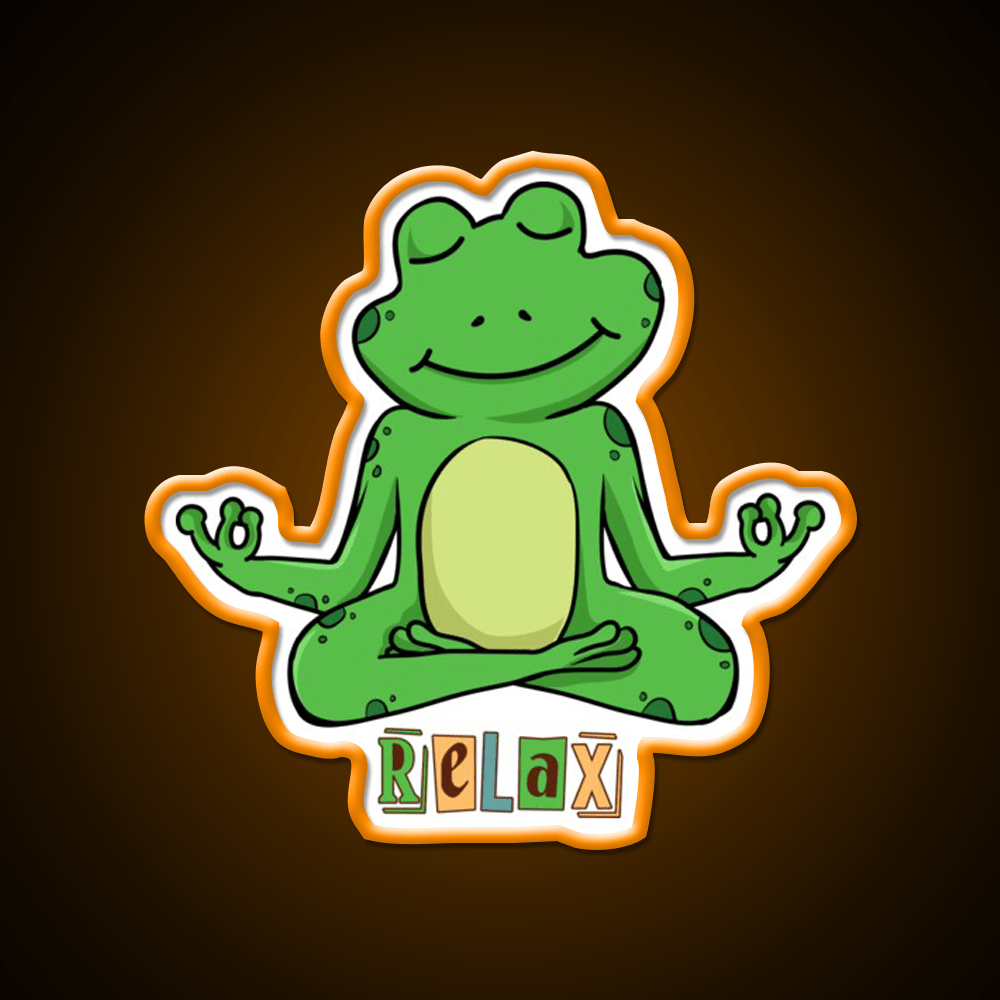 Frog Yoga Led Neon Sign For Wellness Space Rgb Color - Shineneon