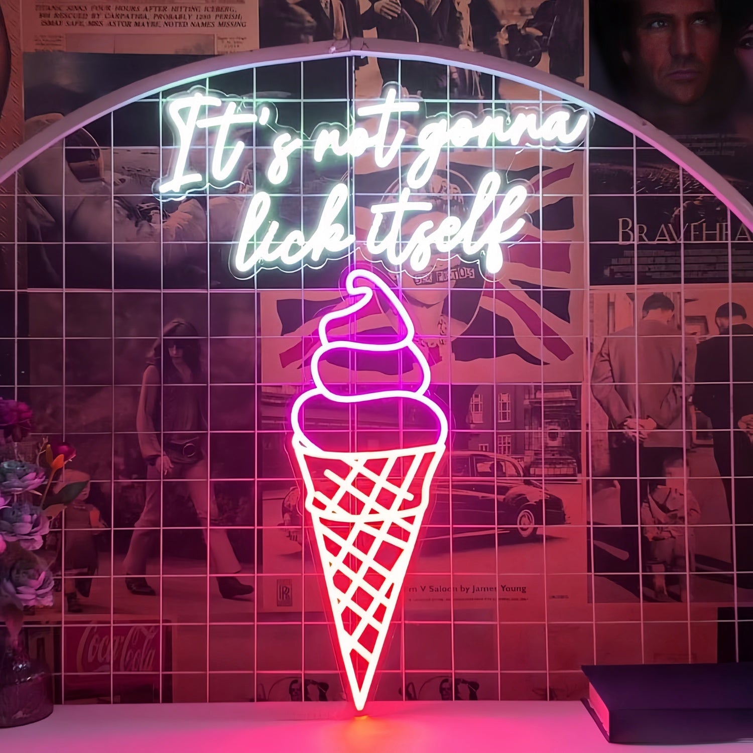 Frozen Delight Oasis Ice Cream Solves Everything Neon Sign | Shineneon