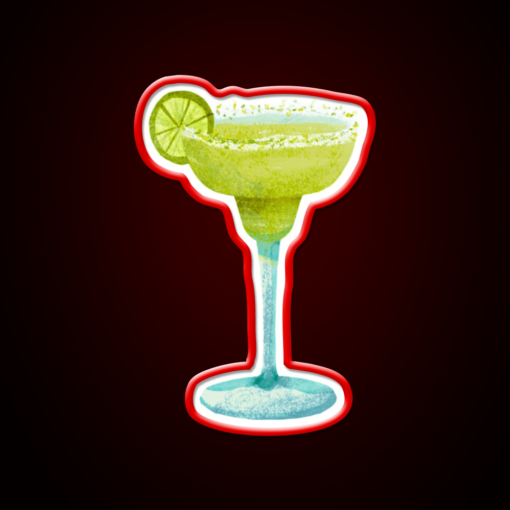 Frozen Margarita Cocktail Glass Cocktail Bar Decor Led Neon Sign Rgb Color - Shineneon