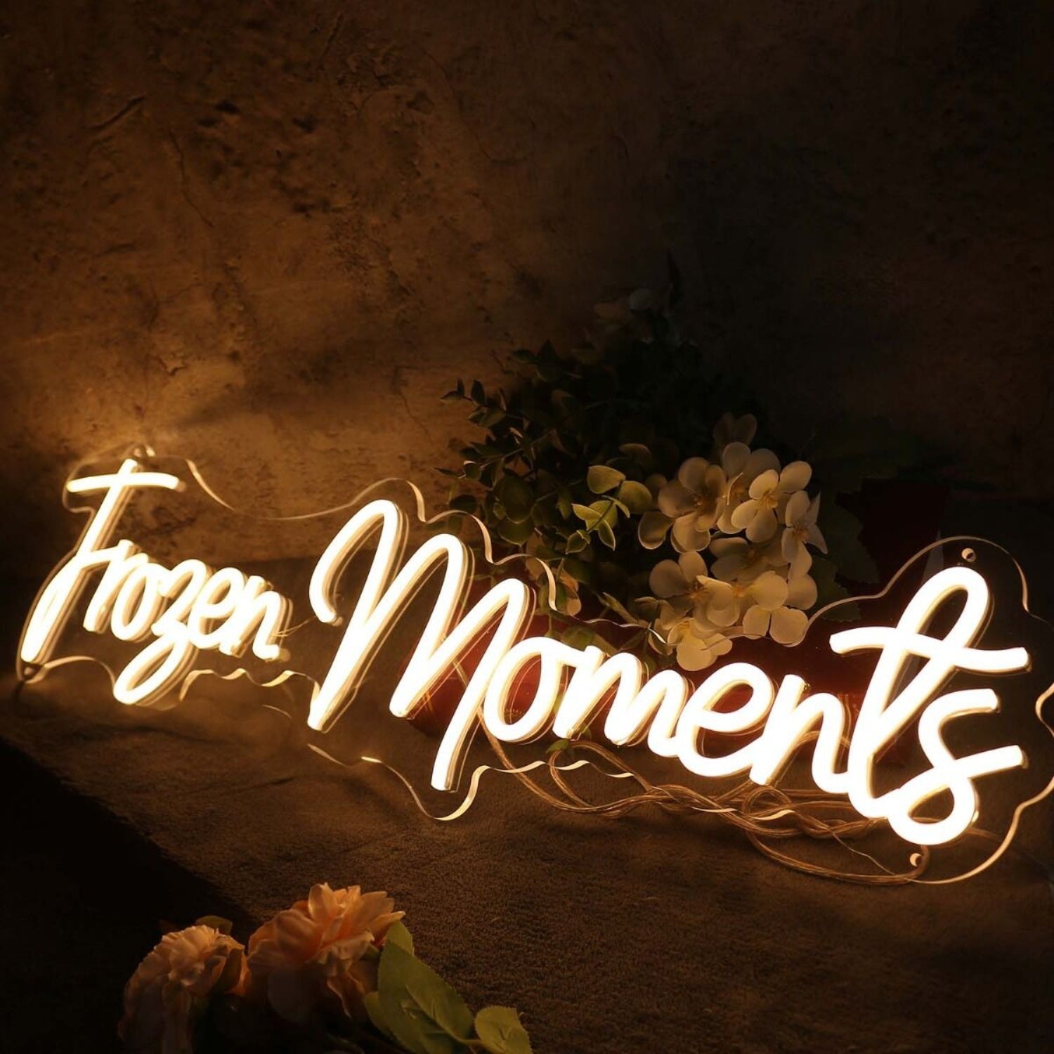 Frozen Moments Yellow Led Neon Sign | Shineneon