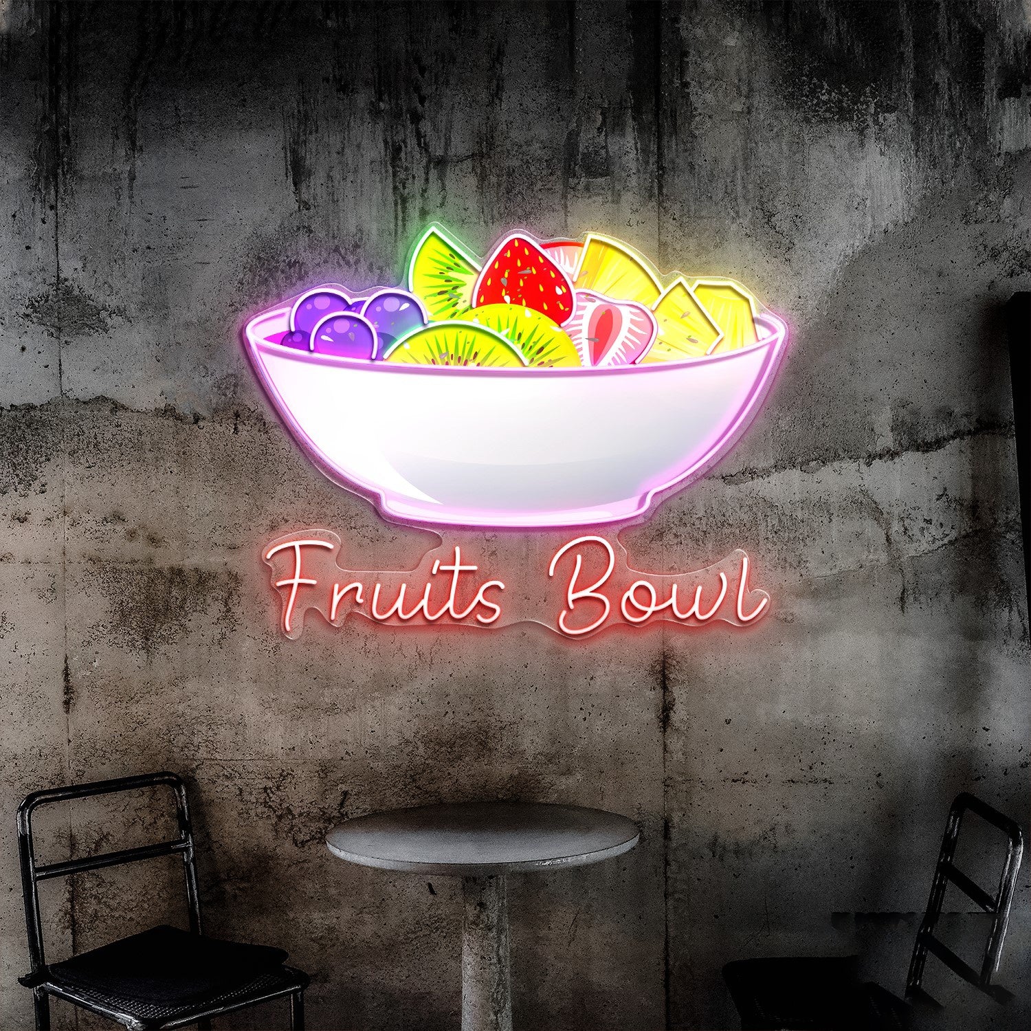Fruits Bowl Acrylic Neon Wall Sign | Shineneon