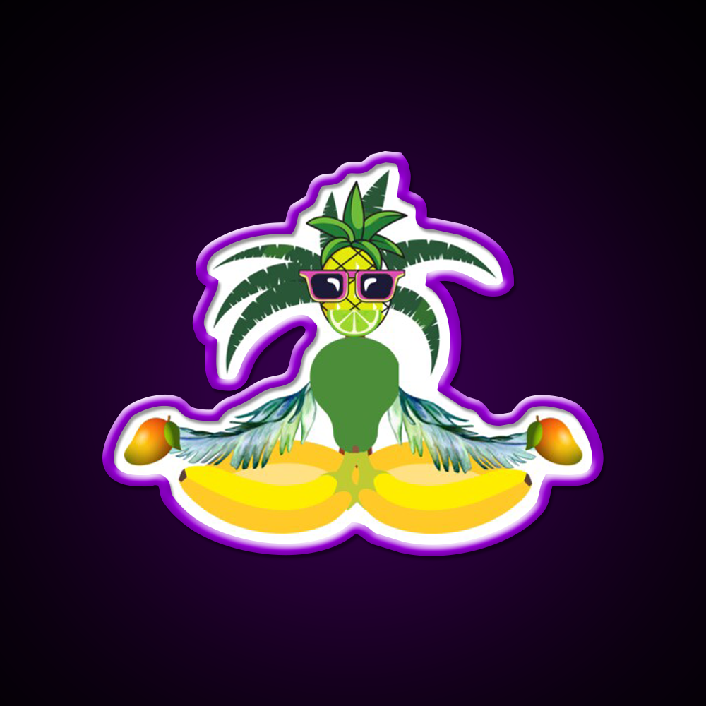 Fruity Meditation Yoga Led Neon Sign For Wellness Space Rgb Color