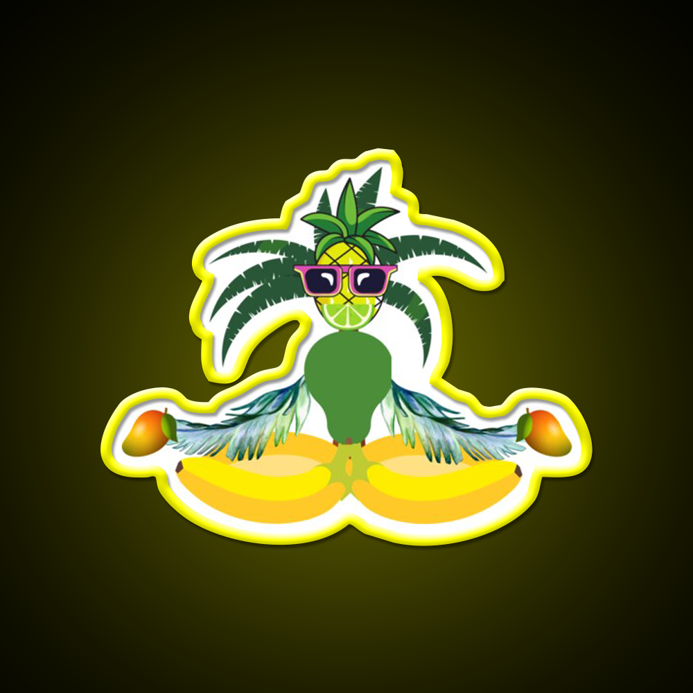 Fruity Meditation Yoga Led Neon Sign For Wellness Space Rgb Color