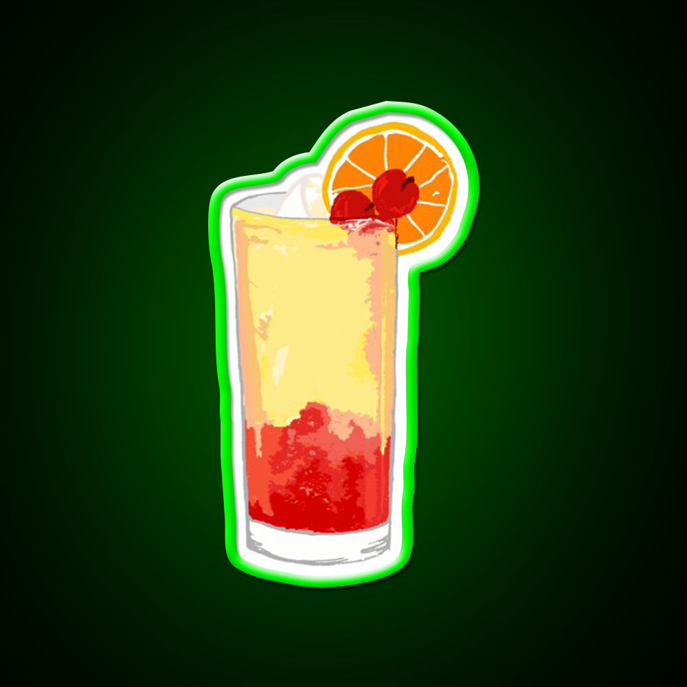 Fruity Tequila Sunrise Party Drink Tequila Led Neon Sign Rgb Color
