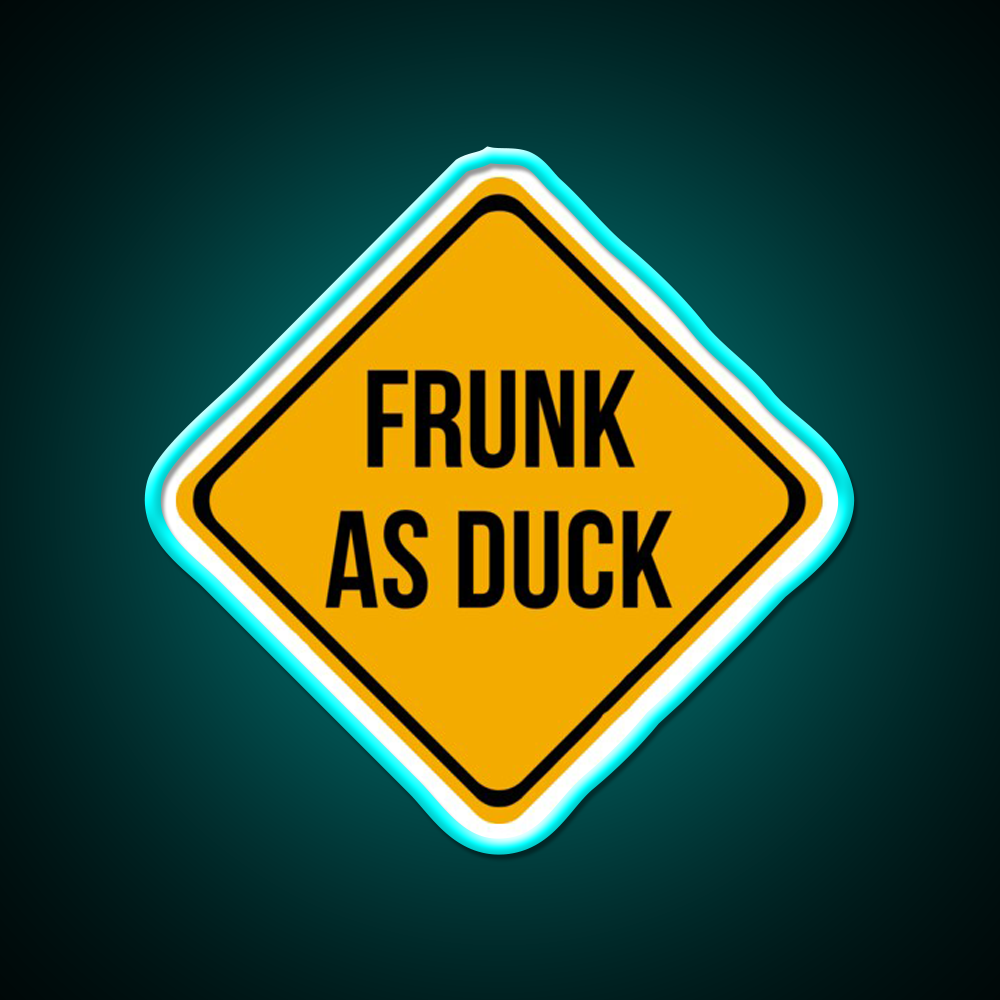 Frunk As Duck Beer Bar Decor Led Neon Sign Rgb Color - Size and dimension reference