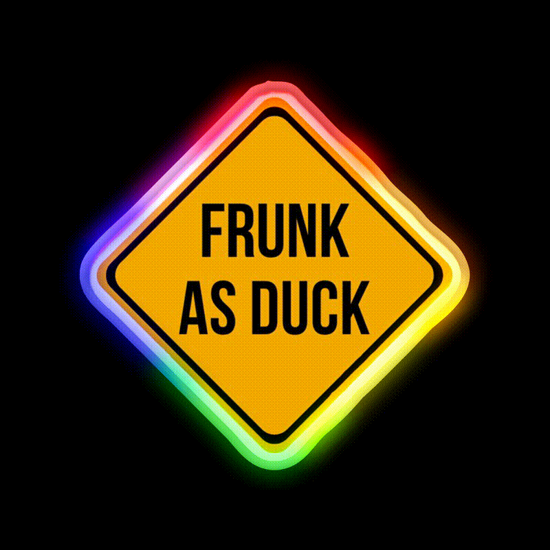 Frunk As Duck Beer Bar Decor Led Neon Sign Rgb Color - LED neon sign close-up detail