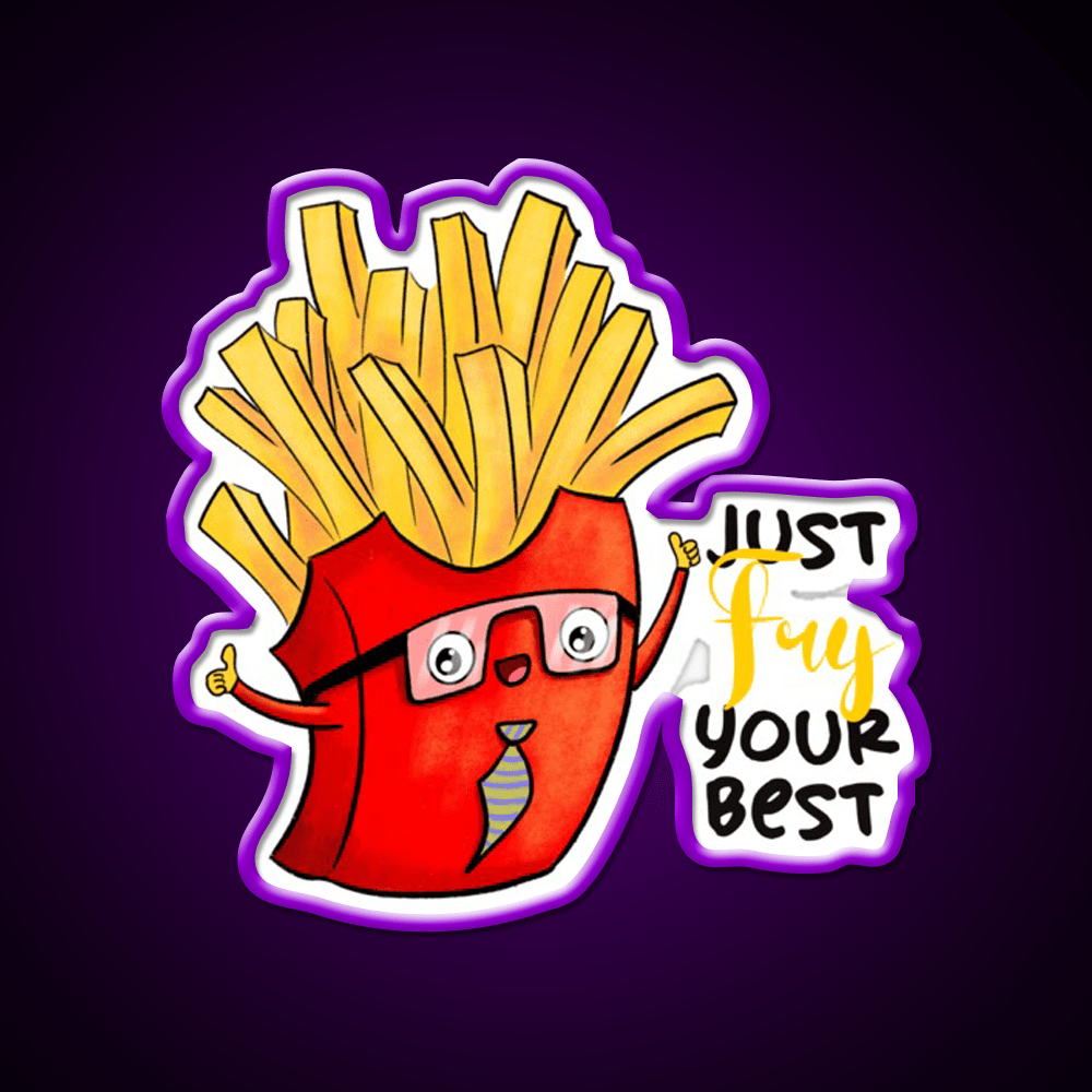 Fry Your Best Fast Food Led Neon Sign For Burger Place Rgb Color - Shineneon