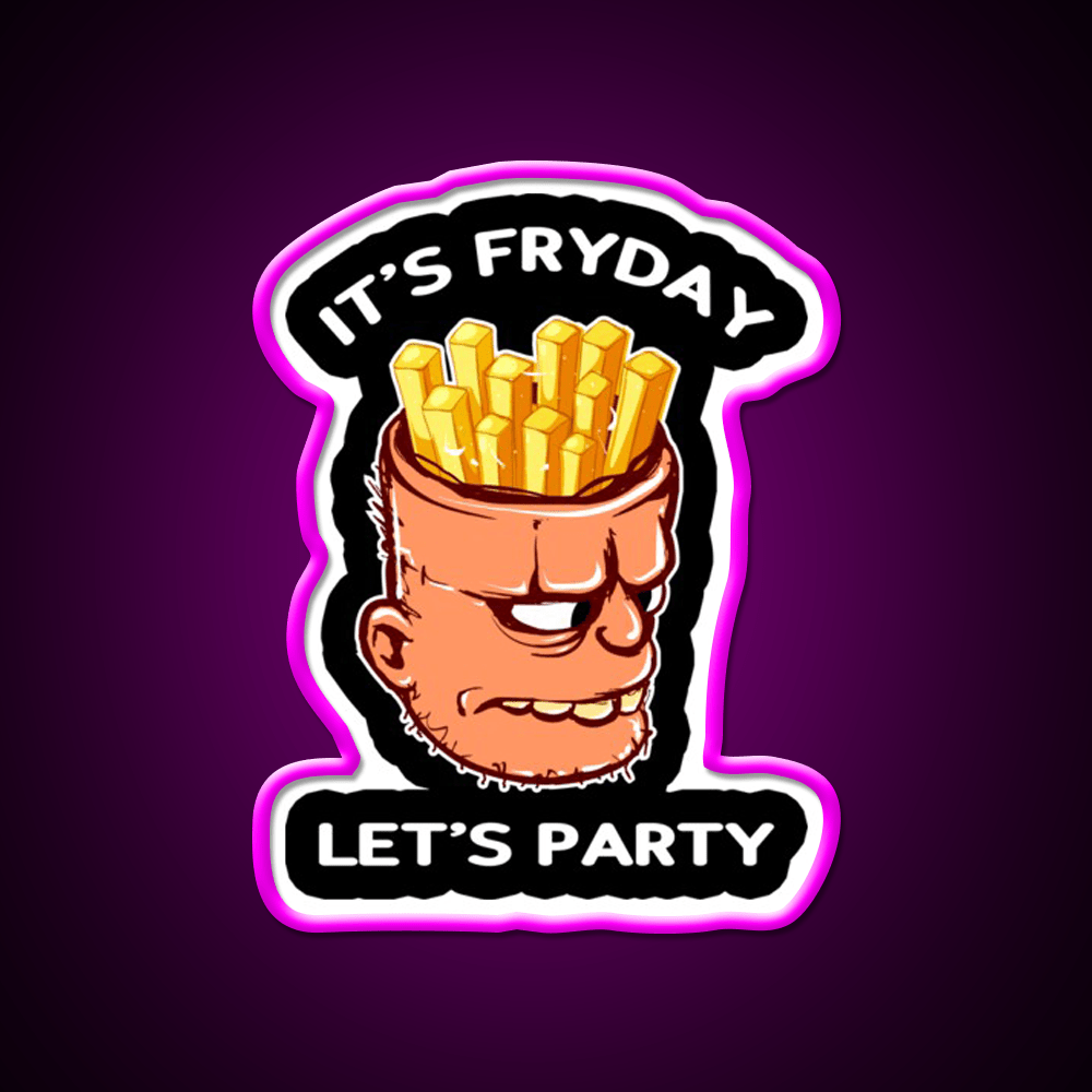 Fryday Party Fast Food Led Neon Sign For Burger Place Rgb Color - Shineneon