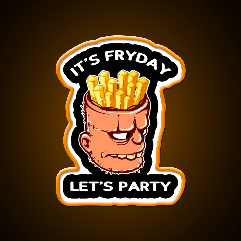 Fryday Party Fast Food Led Neon Sign For Burger Place Rgb Color - Shineneon