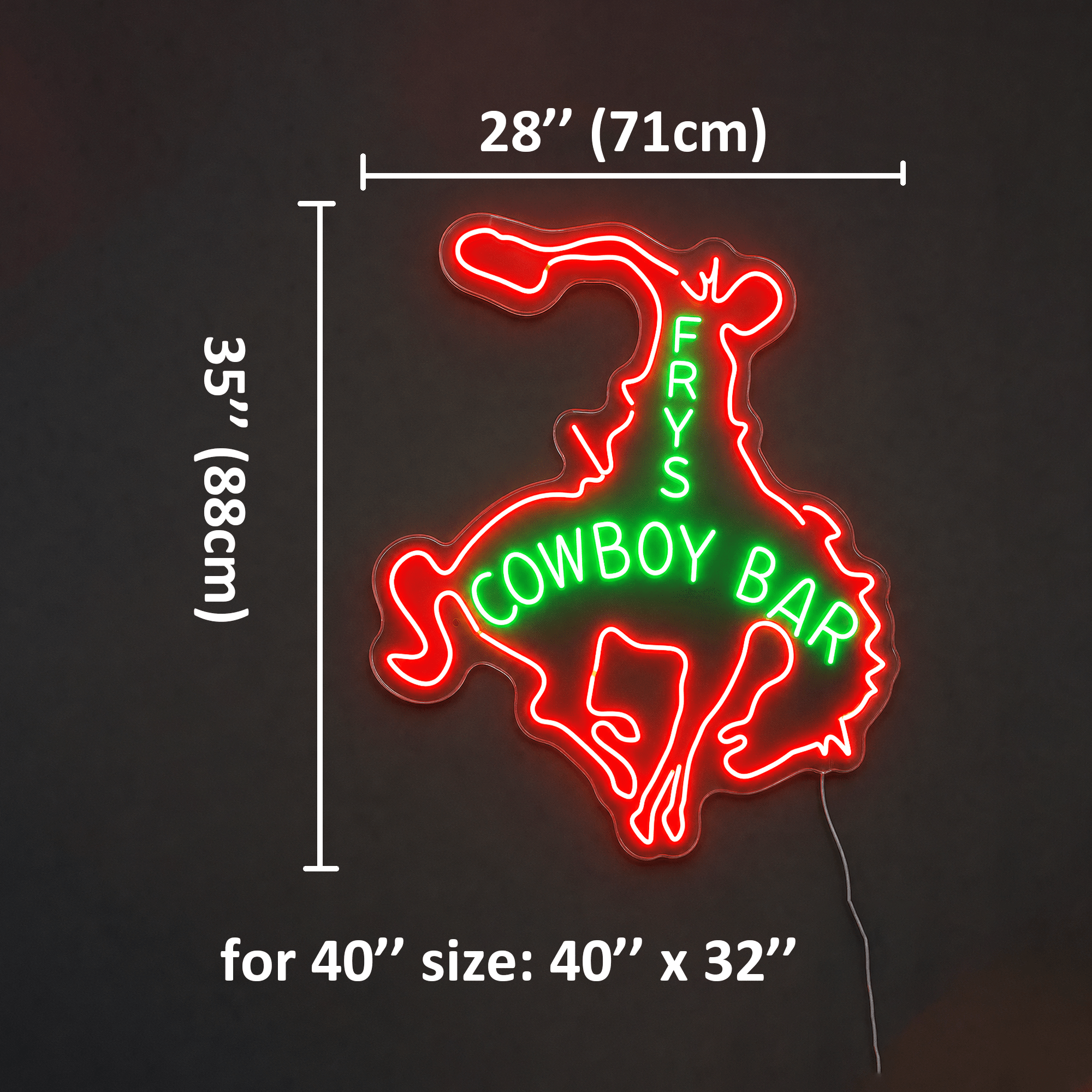 FRYS COWBOY BAR Custom LED Neon Sign - Shineneon