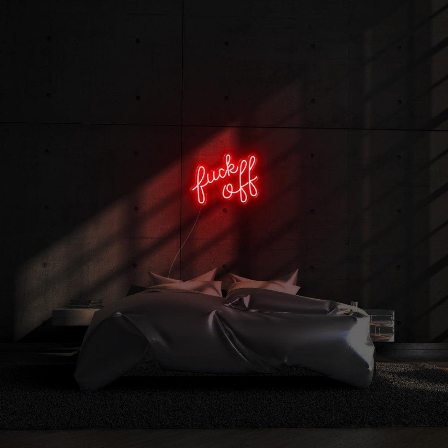 Fuck Off Vivid Pink Text-Based Led Neon Sign For Bold Bedroom Decor | Shineneon