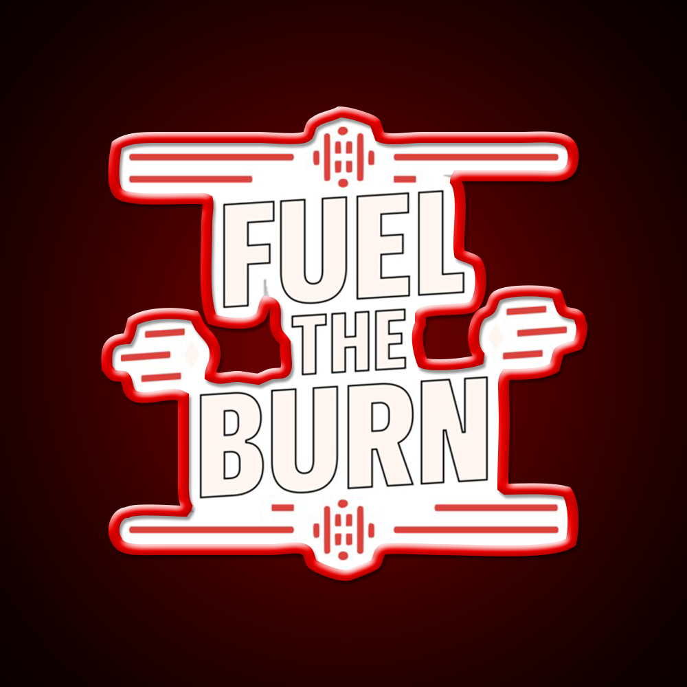 Fuel The Burn C Power Through Every Rep Gym Fitness Led Neon Sign Rgb Color