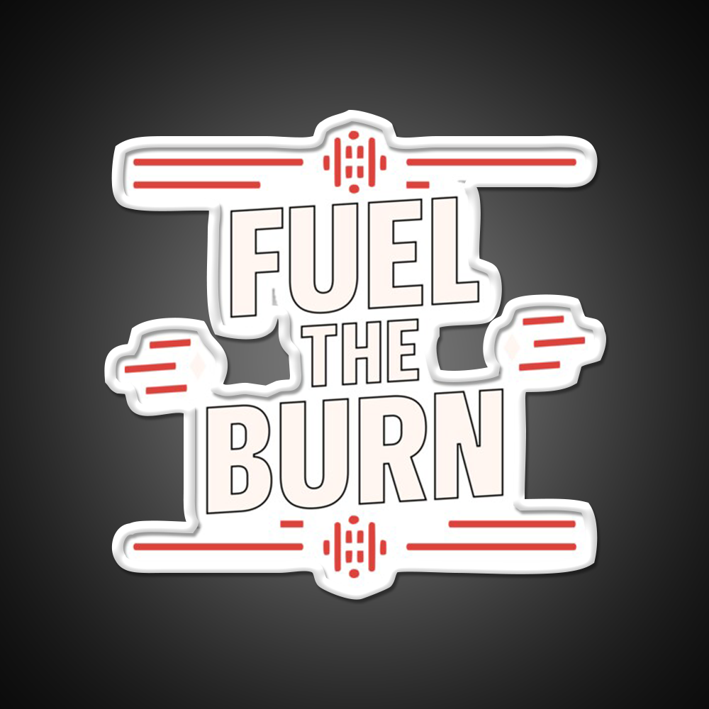 Fuel The Burn C Power Through Every Rep Gym Fitness Led Neon Sign Rgb Color