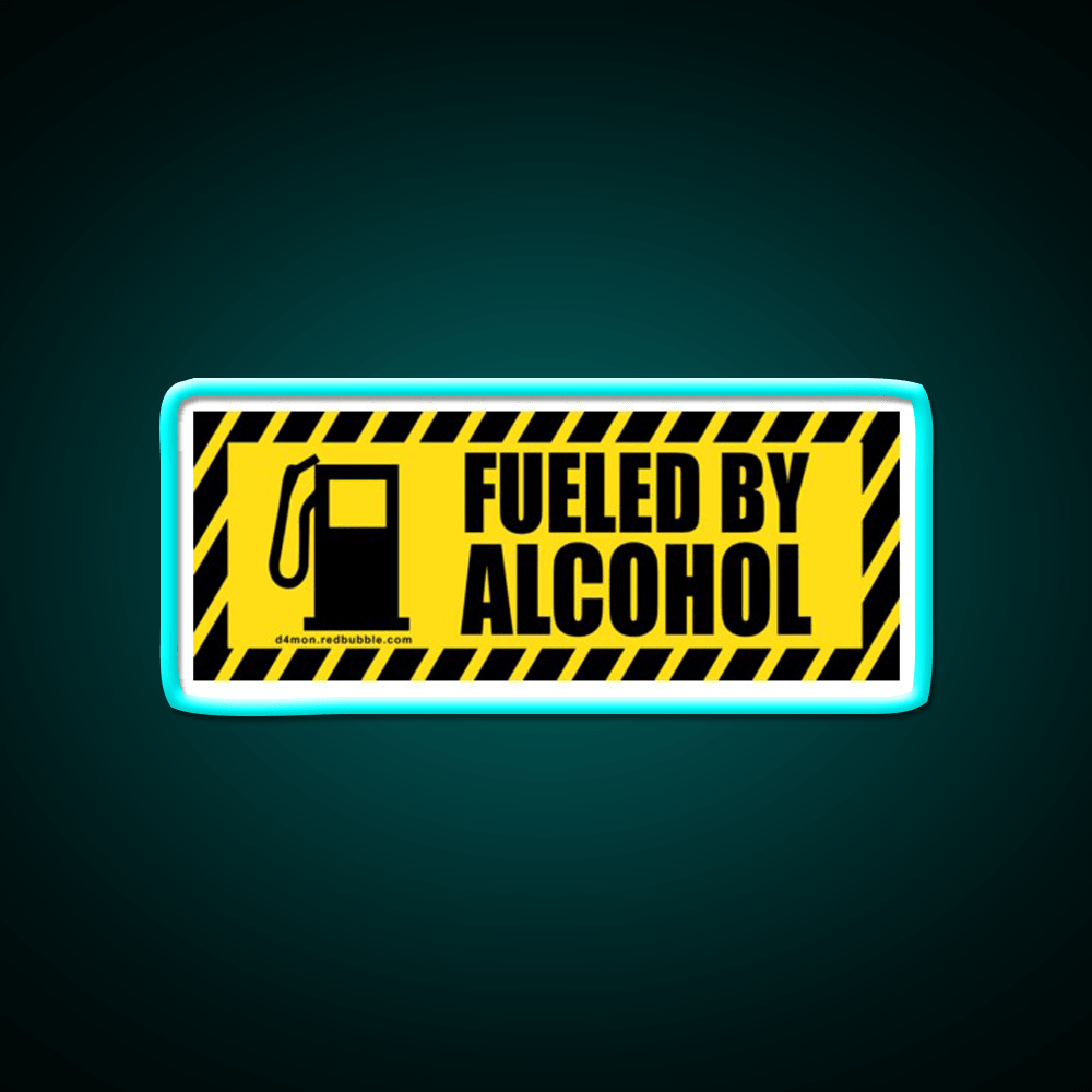 Fueled By Alcohol Whiskey Drink Bar Led Neon Sign Rgb Color - Shineneon