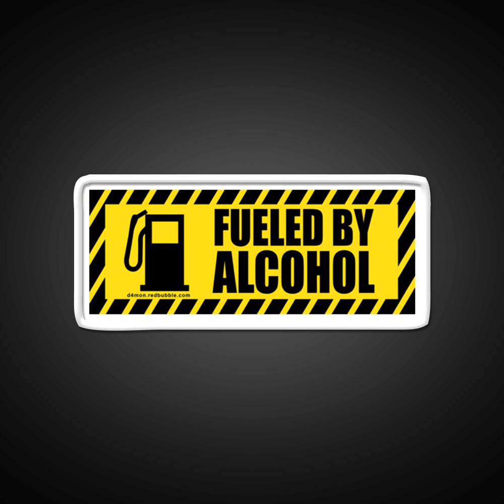 Fueled By Alcohol Whiskey Drink Bar Led Neon Sign Rgb Color - Shineneon