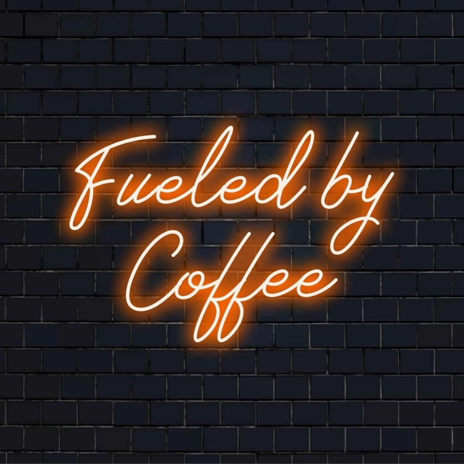 Fueled By Coffee Curvy Font Led Neon Sign Coffeehouse Home Decor | Shineneon